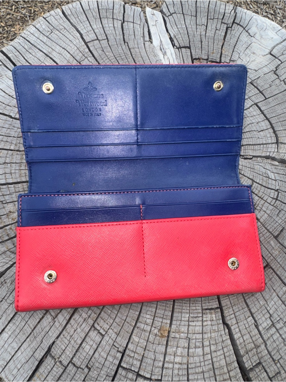Vivienne Westwood Bright Red Textured Leather Wallet - Picture 6 of 11